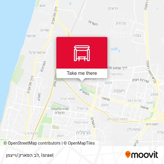 Карта לב הפארק/וייצמן