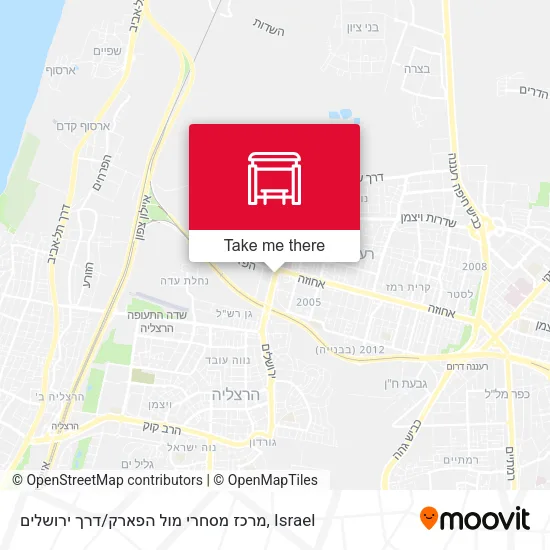 Карта מרכז מסחרי מול הפארק / דרך ירושלים