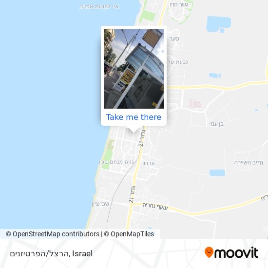 הרצל/הפרטיזנים map