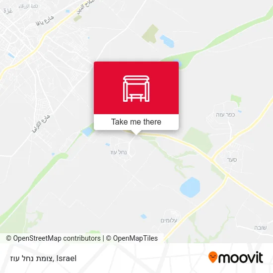 Карта צומת נחל עוז