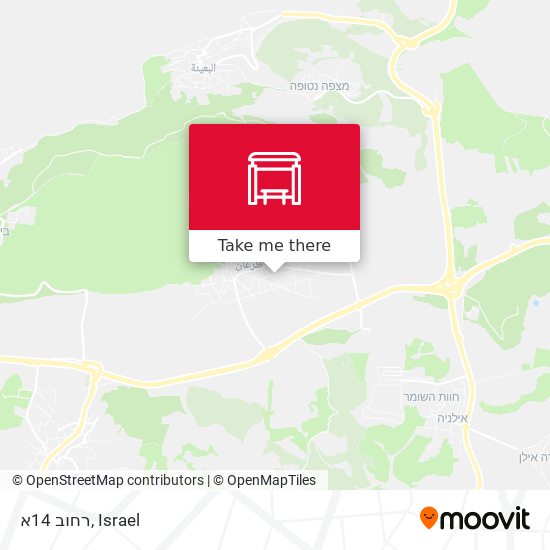 רחוב 14א map
