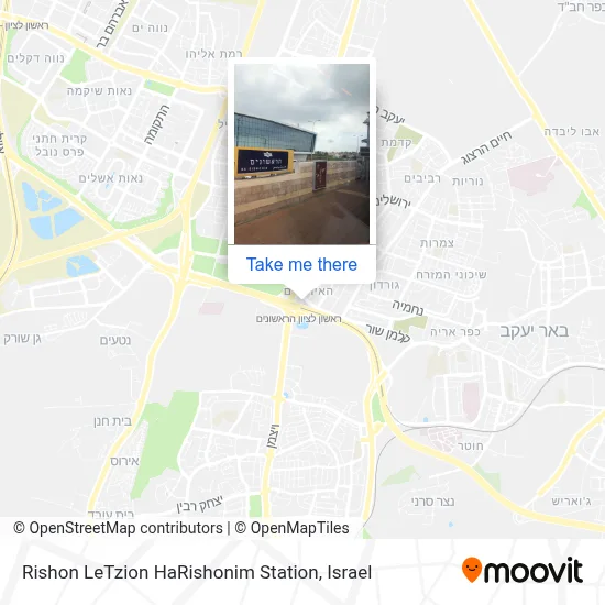 Rishon LeTzion HaRishonim Station map