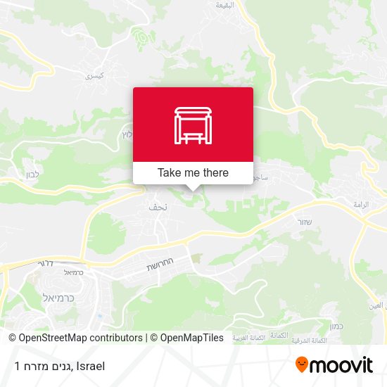 Карта גנים מזרח 1