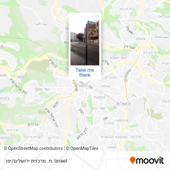 Карта ת. מרכזית ירושלים/יפו