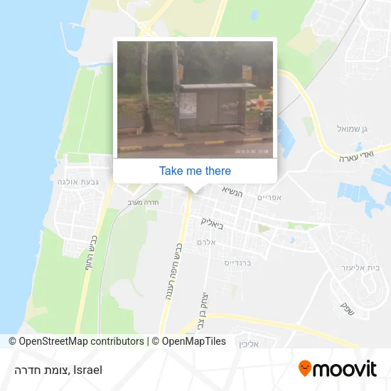 Карта צומת חדרה