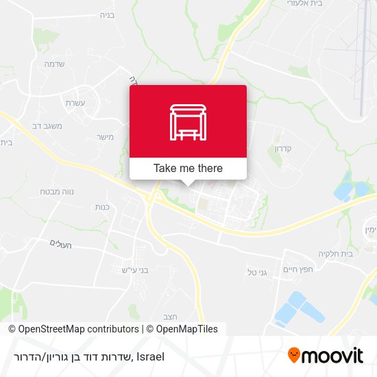 שדרות דוד בן גוריון/הדרור map