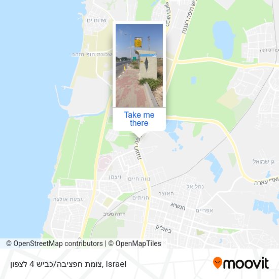 צומת חפציבה/כביש 4 לצפון map