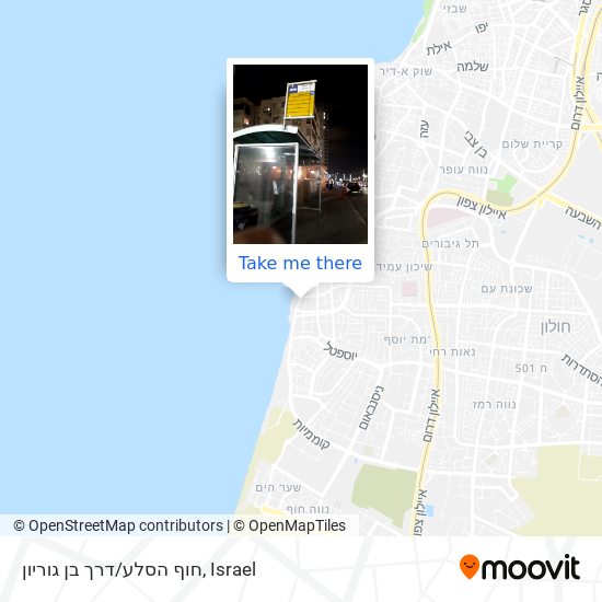 חוף הסלע/דרך בן גוריון map