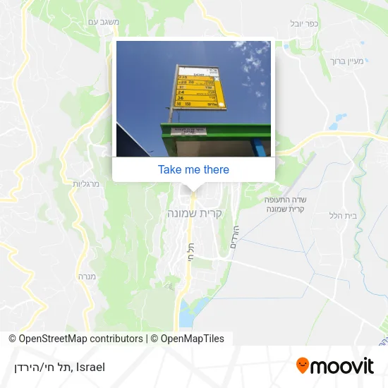 Карта תל חי/הירדן