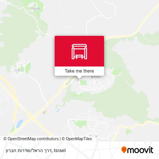 דרך הראל/שדרות חברון map