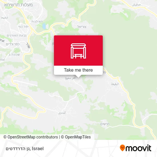 Карта גן הדרדדסים