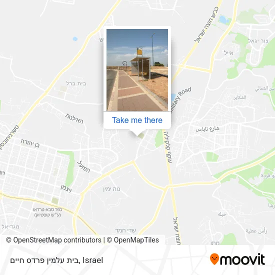 Карта בית עלמין פרדס חיים
