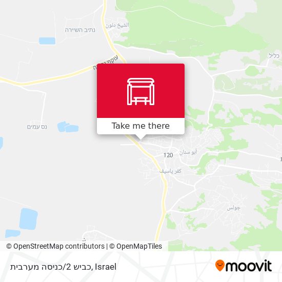 כביש 2/כניסה מערבית map