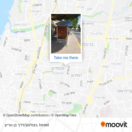 Карта כצנלסון/דרך בן גוריון