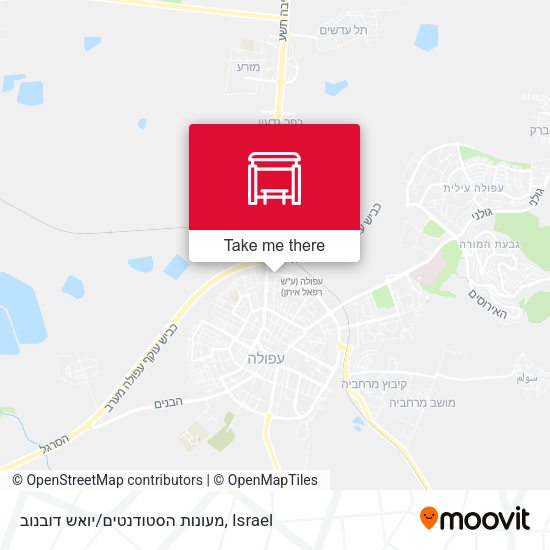 מעונות הסטודנטים/יואש דובנוב map