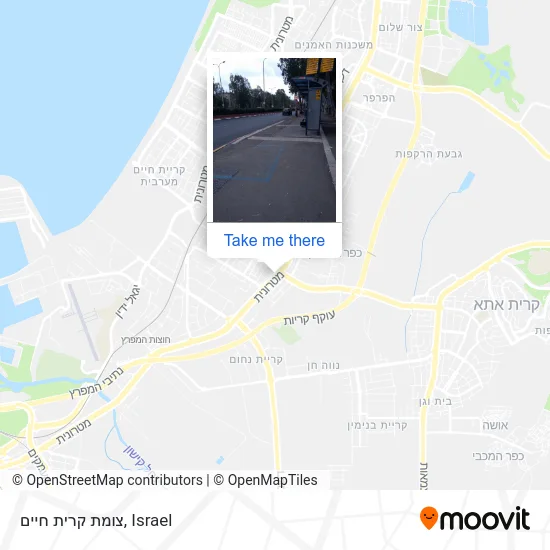 Карта צומת קרית חיים