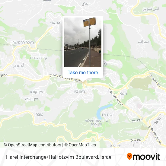 Harel Interchange / HaHotzvim Boulevard map