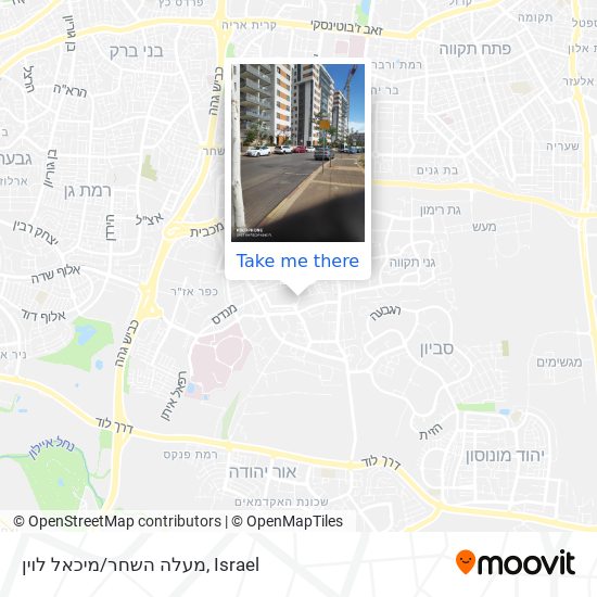 מעלה השחר/מיכאל לוין map