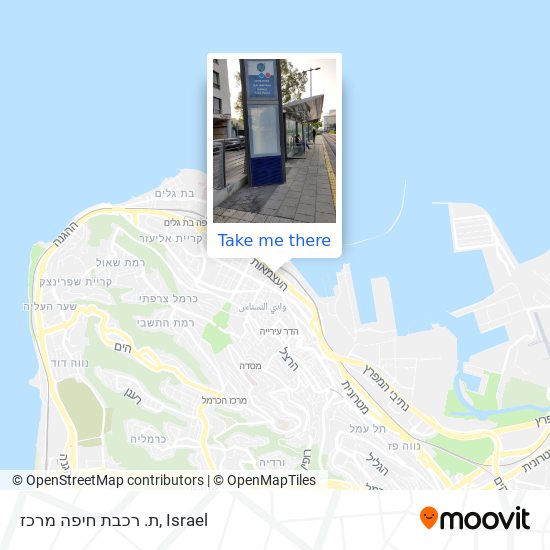 Карта ת. רכבת חיפה מרכז