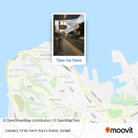 תחנת רכבת חיפה מרכז השמונה map