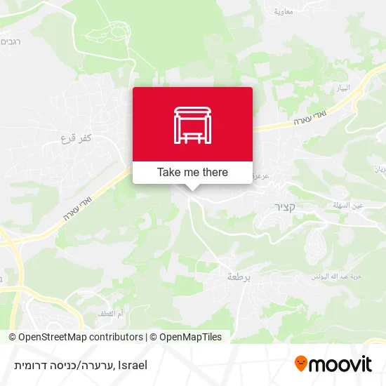 Карта ערערה/כניסה דרומית