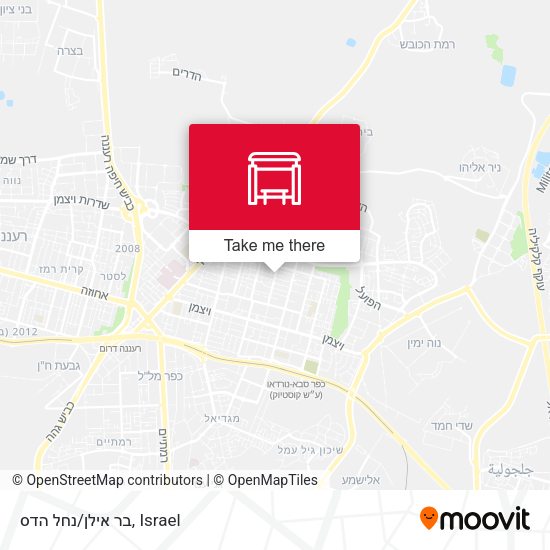 בר אילן/נחל הדס map