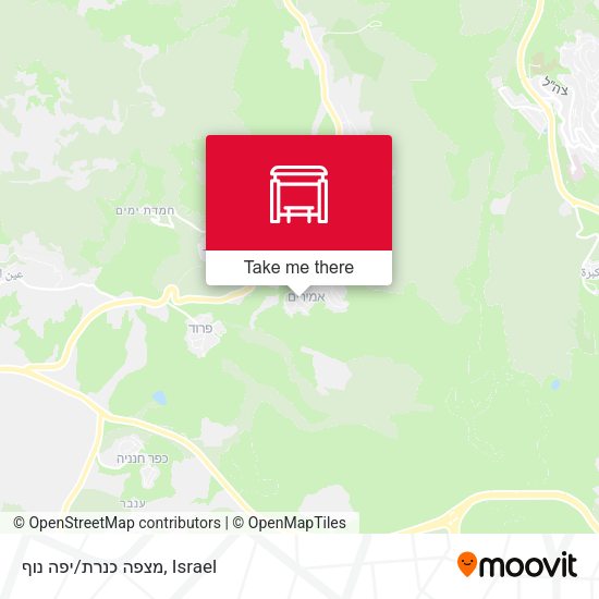 מצפה כנרת/יפה נוף map