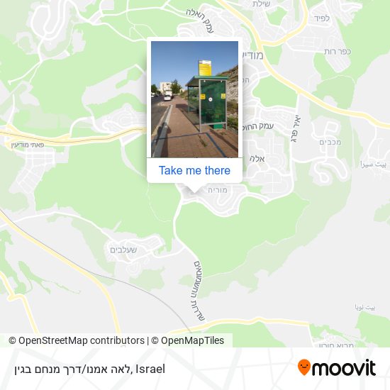 לאה אמנו/דרך מנחם בגין map
