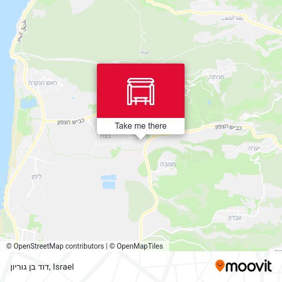 Карта דוד בן גוריון