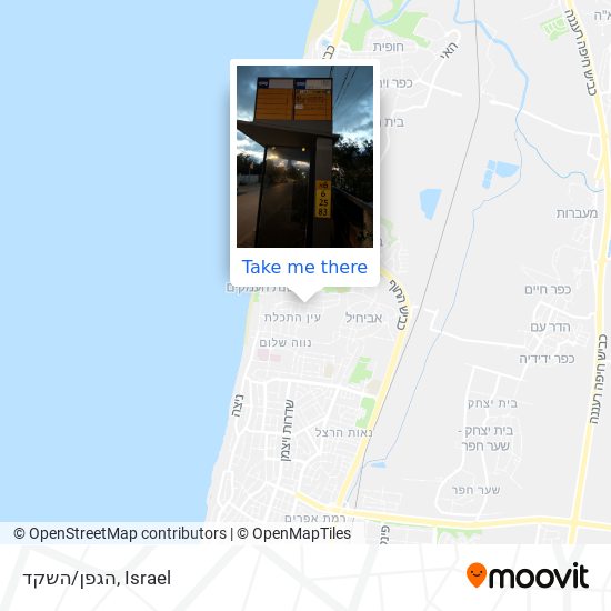 הגפן/השקד map