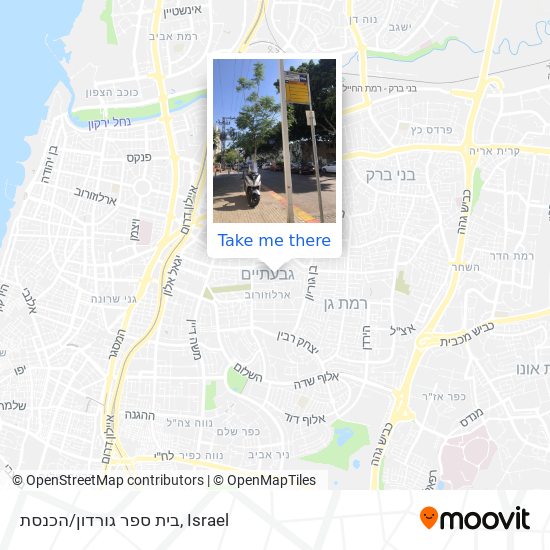 Карта בית ספר גורדון/הכנסת