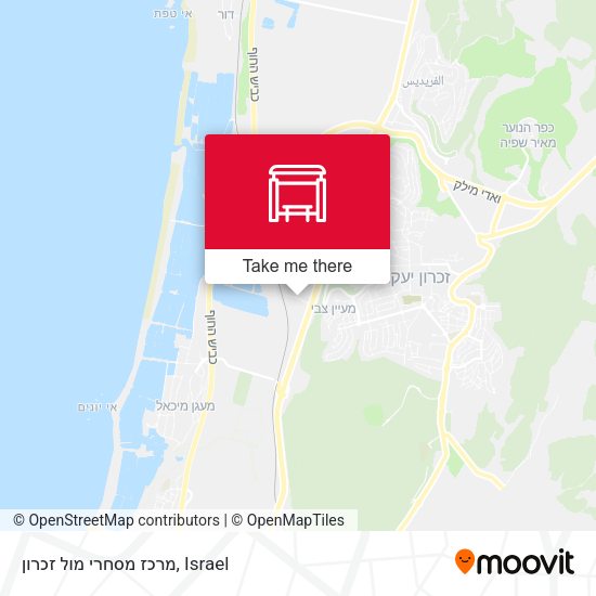 Карта מרכז מסחרי מול זכרון