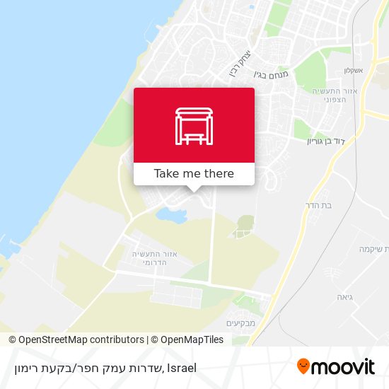 Карта שדרות עמק חפר/בקעת רימון