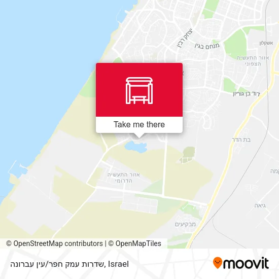 Карта שדרות עמק חפר/עין עברונה