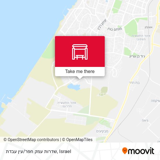 שדרות עמק חפר/עין עבדת map