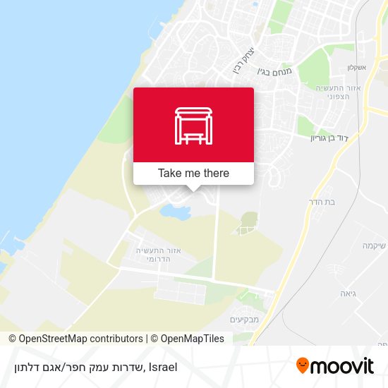שדרות עמק חפר/אגם דלתון map