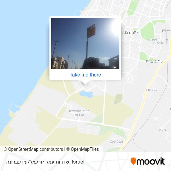 שדרות עמק יזרעאל/עין עברונה map
