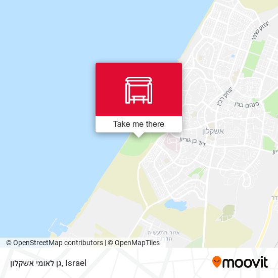 גן לאומי אשקלון map