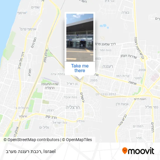 Карта רכבת רעננה מערב