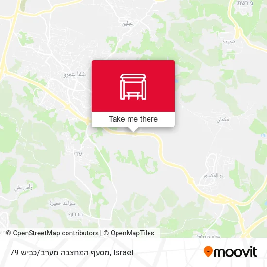 Карта מסעף המחצבה מערב/כביש 79