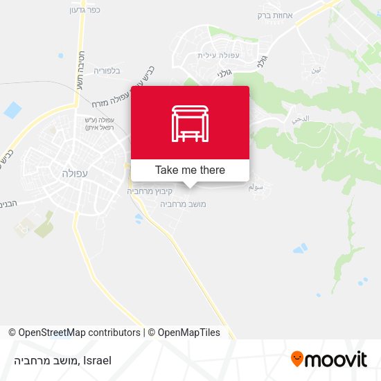 מושב מרחביה map