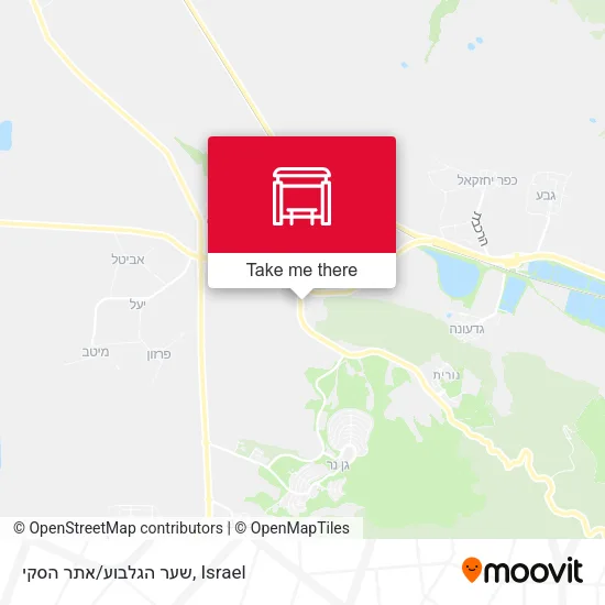 Карта שער הגלבוע/אתר הסקי