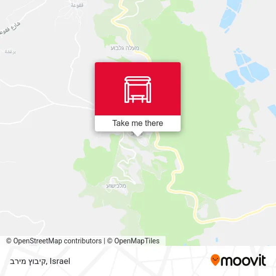 Карта קיבוץ מירב
