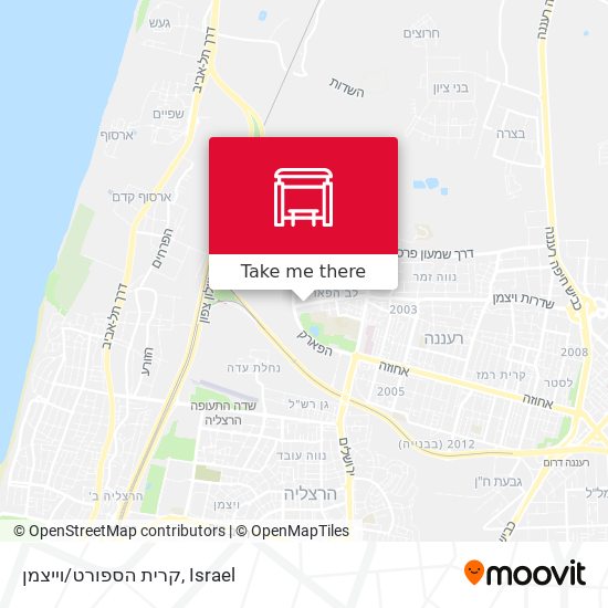 קרית הספורט/וייצמן map