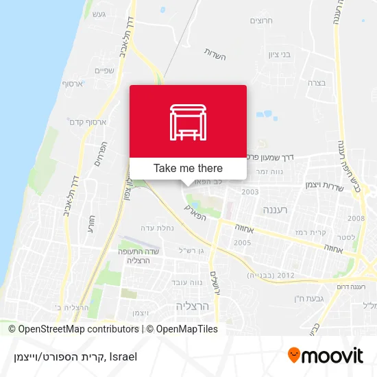 Карта קרית הספורט/וייצמן