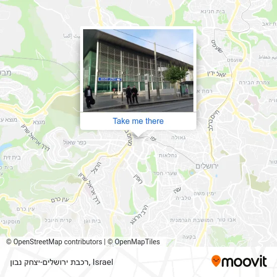 רכבת ירושלים-יצחק נבון map
