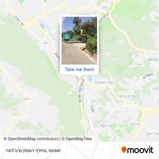 מחלף העמקים/ג'למה map