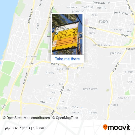 בן גוריון / הרב קוק map
