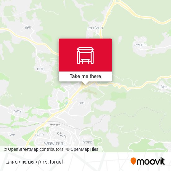 מחלף שמשון למערב map
