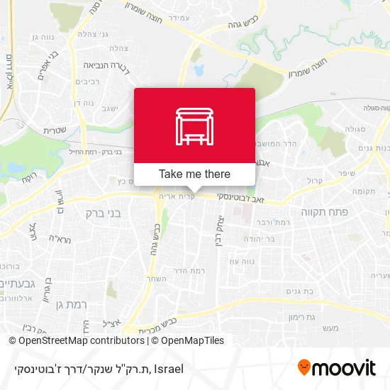 Карта ת.רק''ל שנקר/דרך ז'בוטינסקי